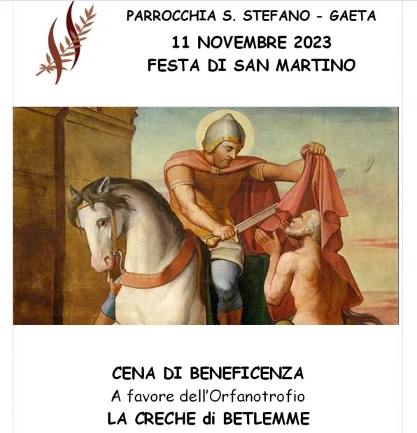 CENA DI BENEFICENZA a favore dell’Orfanotrofio LA CRECHE di BETLEMME