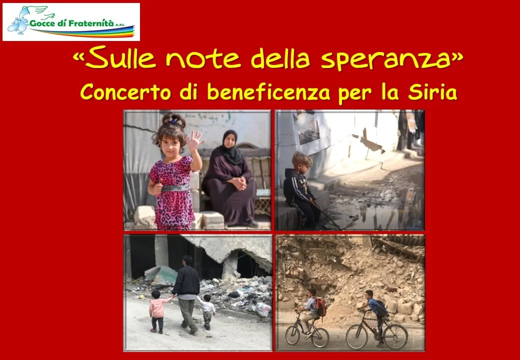 "Sulle note della speranza": concerto di beneficenza per la Siria