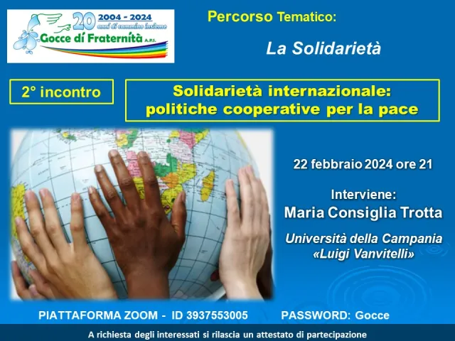 "Solidarietà internazione: politiche cooperative per la pace", immagine 1