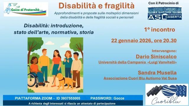 1° webinar ciclo "Disabilità e fragilità": Introduzione alla disabilità, stato dell'arte, normativa, storia., immagine 1