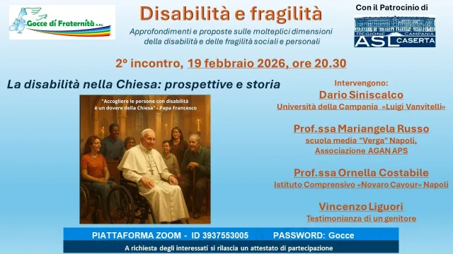 2° webinar ciclo "Disabilità e fragilità": La disabilità nella Chiesa: prospettive e storia, immagine 1